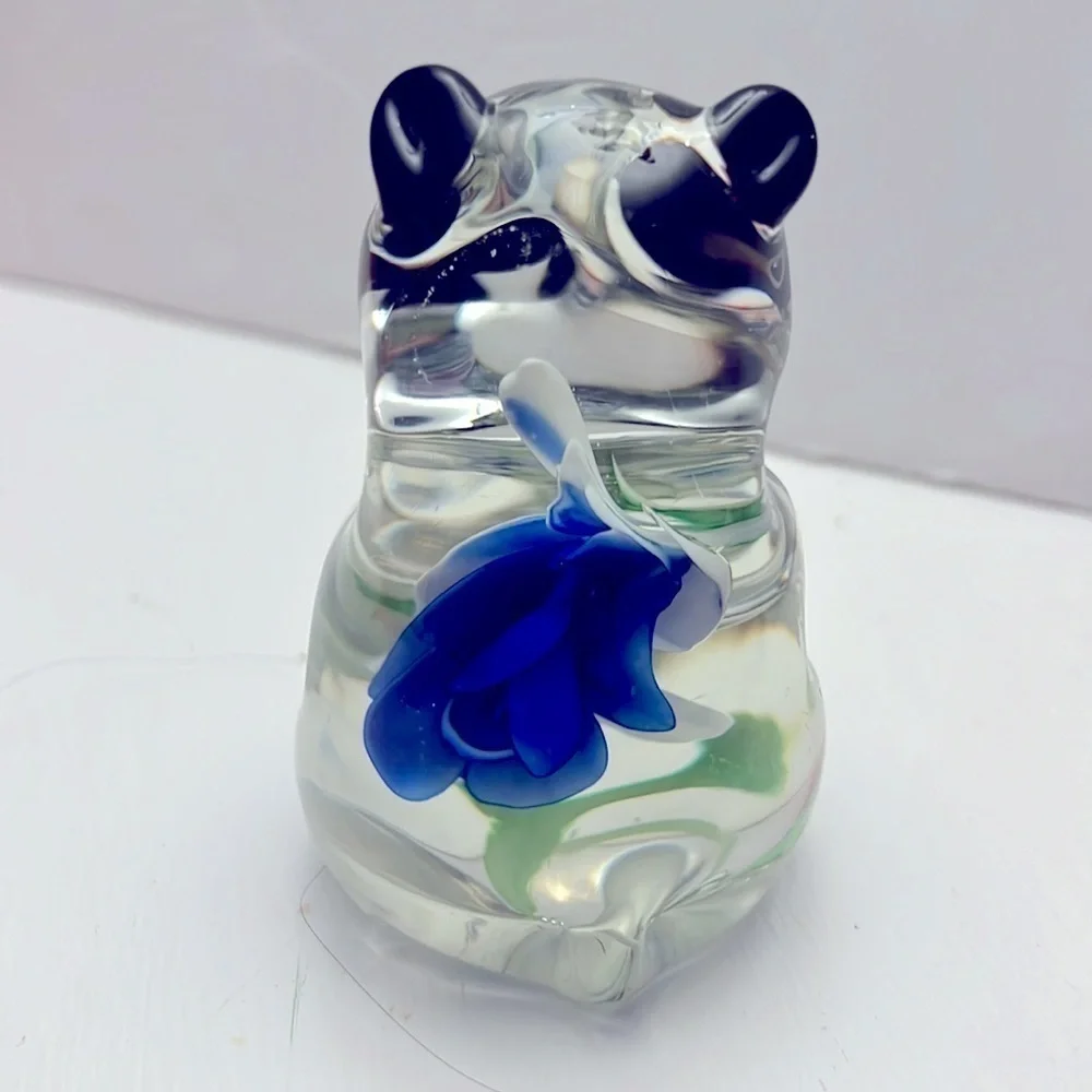 Panda Bear Art Glass Paperweight - Picture 3 of 8